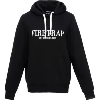 Dámská mikina dámská mikina FIRETRAP - BLACK - M (Firetrap Large Logo Hoodie)