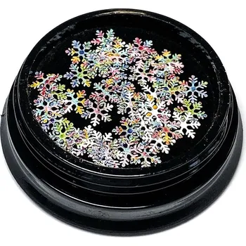 Luxusní bižuterie na zdobení nehtů - Colorful snowflakes