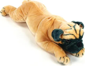 Plyšová hračka Plyšový ležící pes mops 66 cm