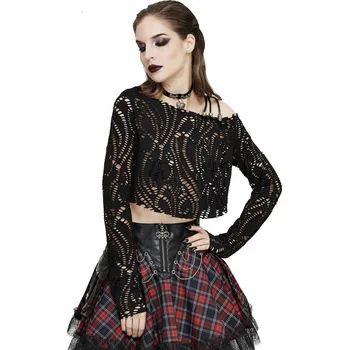 Dámské tričko tričko gothic and punk dámské - Die or Lie Punk Distressed - DEVIL FASHION - TT153 - XL