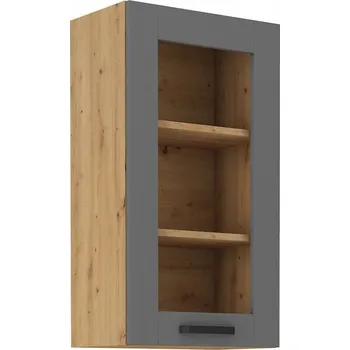 Kuchyňská skříňka Vysoká horní skříňka LUNNA TMAVĚ ŠEDÁ / ARTISAN 40 GS-90 1F