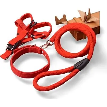 Vodítko pro psa Surtep Vodítko + postroj + obojek Easy Červená vel. XL