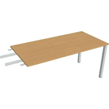 Kancelářský vozík HOBIS přídavný stůl do úhlu - US 1600 RU, hloubka 80 cm, buk + doprava zdarma