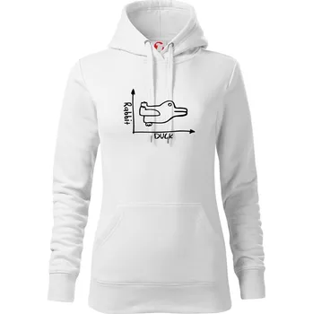 Dámská mikina Duck Rabbit - Mikina dámská Cape s kapucí - S ( Bílá )