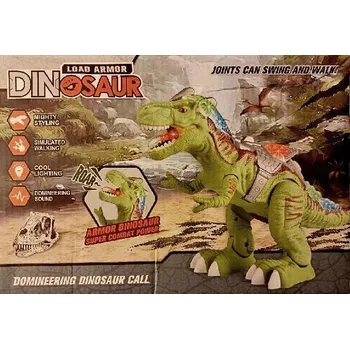 Chodící dinosaurus T-Rex s efekty zelený - skladem poslední 1 kus!