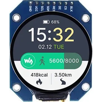 Monitor Barevný kulatý displej TFT IPS 1.28" 240x240 GC9A01 SPI