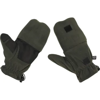 Rukavice MFH Rukavice lovecké fleece olivově zelené překlápěcí MFH® Velikost: M