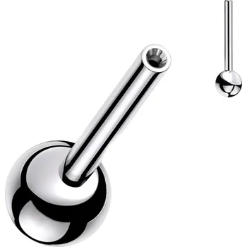 Piercing Atreya Titanová bezzávitová činka s fixovanou kuličkou - tělo šperku Velikost: 1,2 mm, Délka / Průměr: 8 mm