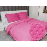 Hřejivé ložní povlečení Minky 3D puntíky MKP-020 Růžovo fialové Jednolůžko 140x200 a 70x90 cm