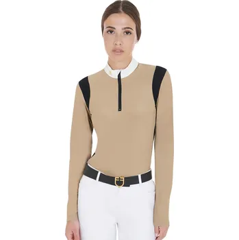 Dámské tričko EQUESTRO Triko závodní Jersey Equestro, dámské, beige XL