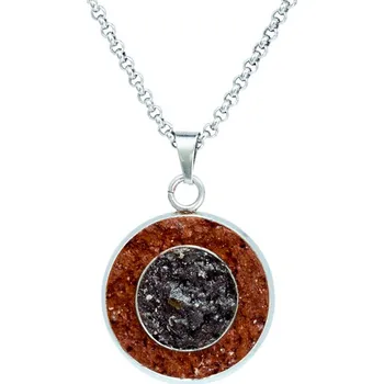 Náhrdelník Náhrdelník: Bästa Simple Double Ring red-black Volba řetízku: řetízek snake 50cm (unisex)