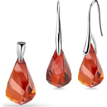 Souprava šperků Lafira stříbrná sada šperků Helix Red 3201 (souprava)