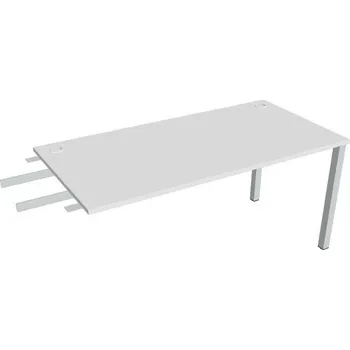 Kancelářský vozík HOBIS přídavný stůl do úhlu - US 1600 RU, hloubka 80 cm, bílá + doprava zdarma