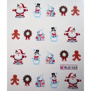 Vodolepky na zdobení nehtů - Zasněžené Vánoce BLE1583 20 ks
