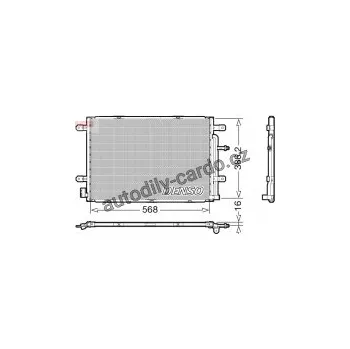 Chladič motoru Kondenzátor, klimatizace DENSO DCN02039