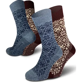 Pánské ponožky Northman Fauske Merino 2-pack Velikost: 39-41 Jeans Vánoční Společenské Merino Ponožky (sada)