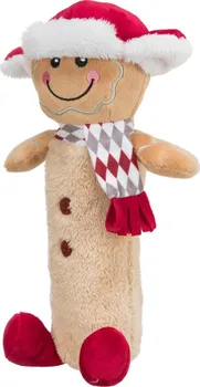 Hračka pro psa Trixie Xmas Gingerbread plyšový perníček s PET lahví 36 cm