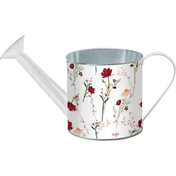 Konev Plechová konvička s motivem lučních květin, barevná 300x115x145mm 162 gram