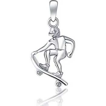 Přívěsek Stříbrný přívěšek skejťák STRZ0932F