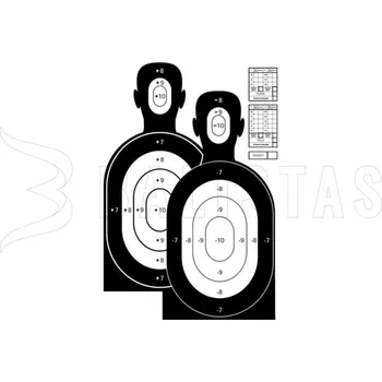 Terč na sportovní střelbu Terč dvojpostava 50ks