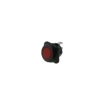 vypínač SCI ROCKER SPST pol: 2 ON-OFF 10A/250VAC 25A/12VDC červená IP65