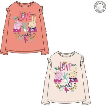 Prasátko Pepa - licence Dívčí tričko - Prasátko Peppa EV1208, oranžová Barva: Oranžová, Velikost: 98