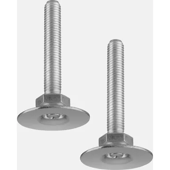 Stolová podnož Walteco Stavěcí šroub M10, průměr základny 40mm, výška 60mm, protáčecí, pozinkovaný, 2 ks