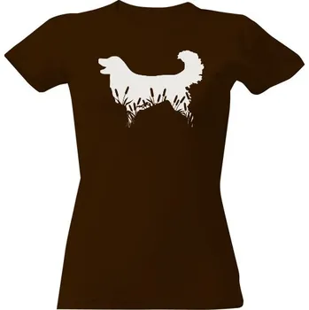 Dámské tričko Tričko s potiskem Toller a rákosí - bílý - dámský dámské