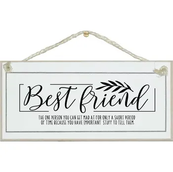 Domovní cedule Crafty Clara Dřevěná Cedula - Best Friend