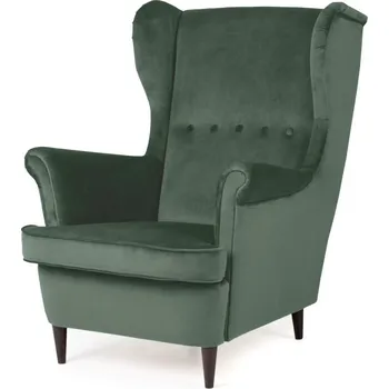Křeslo Ušák HENRY VELVET zelený RIVIERA 34