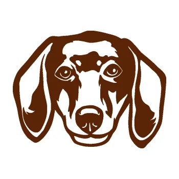 Polep vozidla Pes 180 levá jezevčík (15 - hnědá) SAMOLEPKA NA AUTO, NÁLEPKA, FÓLIE, POLEP, TUNING, VLASTNÍ TEXT, TISK, AUTOSAMOLEPKY.cz, POLEPY, OBRÁZEK, LOGO, 3D STICKERS