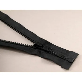 Zip Dělitelný kostěný zip - černá - délka 100 cm