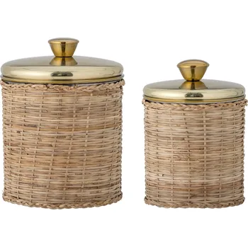 Set dvou ratanových dóz Bloomingville Abas