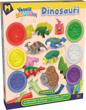 modelína a plastelína Mac Toys Veselá modelína dinosauři 6x 35 g
