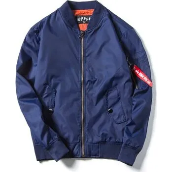 Pánská softshellová bunda Bomber pánská bunda air force na zip s výstřihem do V Barva: Tmavě Modrá, Velikost: L