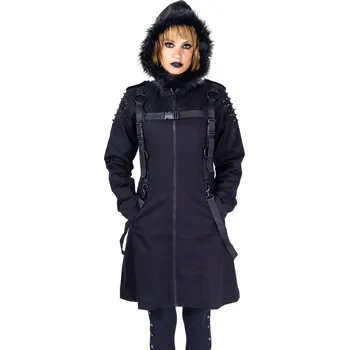 Dámský kabát kabát dámský HEARTLESS - ASURA - BLACK - XL