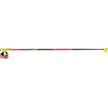 Běžecké lyžování Běžecké hole Leki HRC Jr Velikost: 145 neon pink/black/neon yellow 22/23