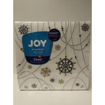 Papírový ubrousek Ubrousky Duni Snowflake 40x40 cm 60 ks