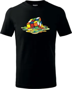 Chlapecké tričko Dětské tričko Rubikova kostka černé 146 cm