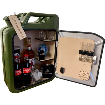 Dárkový potravinový koš Kanystr bar přírodní se zrcadlem s LED&nbsp;- doprava zdarma