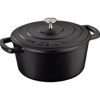 pekáč KELA Pekáč litinový s poklicí CALIDO 24 cm černá KL-12471