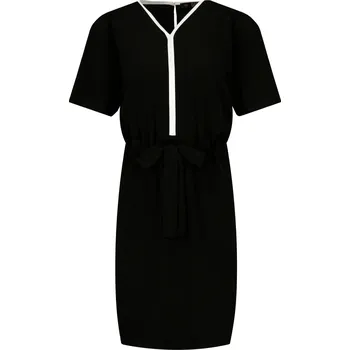 Dámské šaty Karl Lagerfeld Hedvábná šaty + spodnička | Barva:černý | Velikost:34