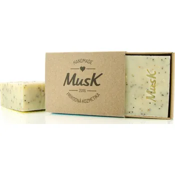 Mýdlo MusK Makovička z jarnej - přírodní mýdlo s&nbsp;makovými semínky a citrusovo - bylinnou vůní 100g