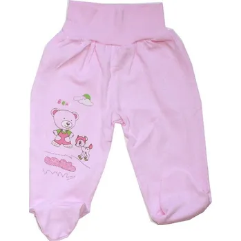 Polodupačky s potiskem MEDVÍDEK růžové - 486/95