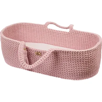 košík pro miminko Lil'things Háčkovaný Mojžíšův košík + matrace