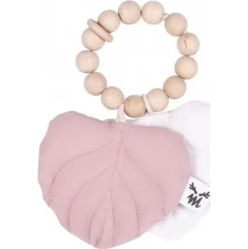 Malomi Kids hračka/kousátko Leaves - Dusty Pink