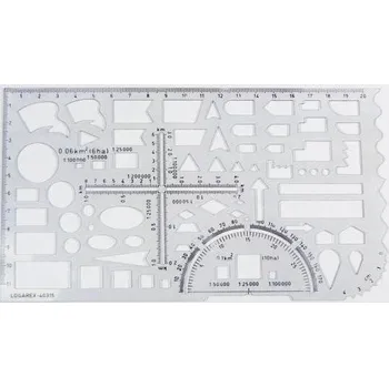 pravítka Taktická šablona velitelská 21 x 12 cm