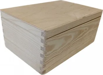 Úložný box Dřevěná bedýnka s víkem 30 x 20 x 13 cm borovice