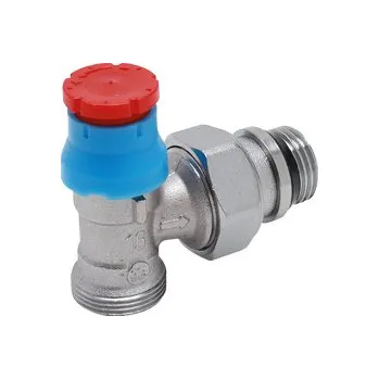 Hlavice pro radiátor Giacomini Termostatický ventil rohový s ovládacím víčkem, jednoregulační R411TG 3/8" x 16