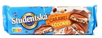 Čokoláda Orion Studentská pečeť Caramel & Cookies mléčná 25 % 235 g